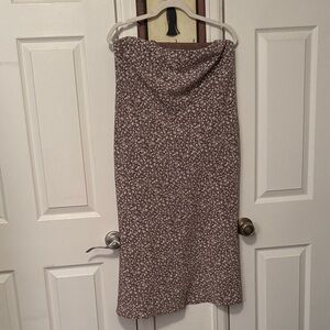 Altar'd State Brown Floral Pencil Skirt